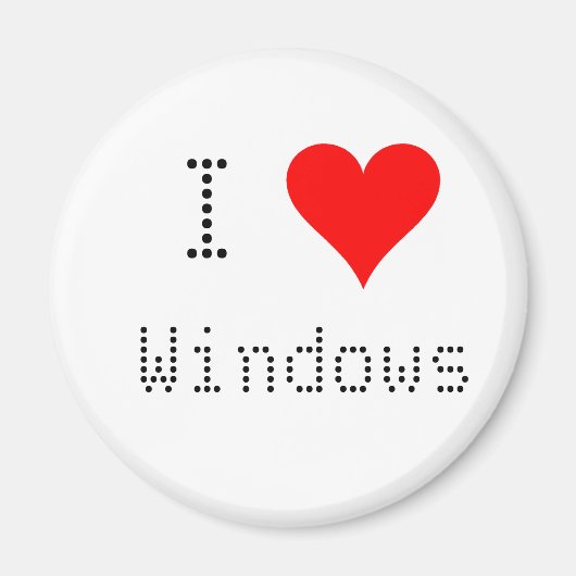 Aimant I coeur Windows (Devant)