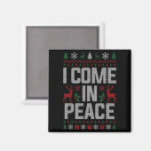 Aimant I Come In Peace Couple Matching Ugly Christmas Swe (Recto/Verso)
