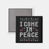 Aimant I Come In Peace Couple Matching Ugly Christmas Swe (Recto/Verso)