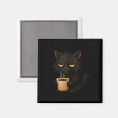 Aimant I Don't Do Mornings Funny Quote Black Cat Lover Gi (Recto/Verso)