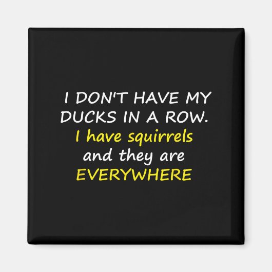 Aimant I Don't Have My Ducks In A Row.  (Devant)