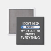 Aimant I Don't Need Google My Daughter Knows Everything - (Recto/Verso)