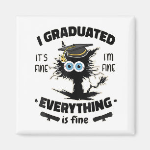 Aimant I Graduate Class Funny Black Cat Graduation