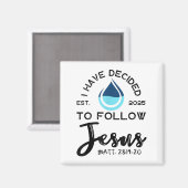 Aimant I Have Decided To Follow Jesus Established 2025 Wh (Recto/Verso)