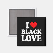 Aimant I Heart Black Love Cute Matching Couples African A (Recto/Verso)