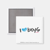 Aimant I Heart Boys Aqua (Recto/Verso)