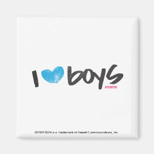 Aimant I Heart Boys Aqua