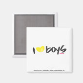 Aimant I Heart Boys Jaune (Recto/Verso)