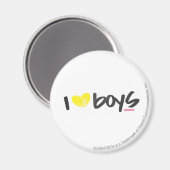Aimant I Heart Boys Jaune (Recto/Verso)