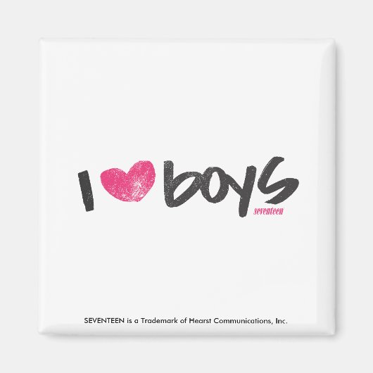 Aimant I Heart Boys Magenta (Devant)