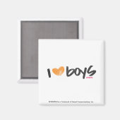 Aimant I Heart Boys Orange (Recto/Verso)