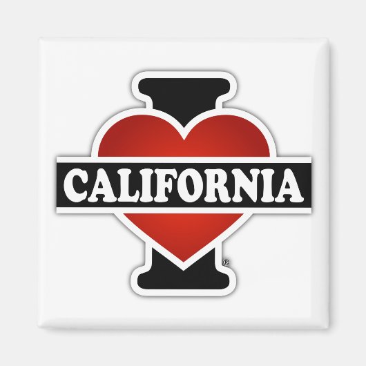 Aimant I Heart California (Devant)