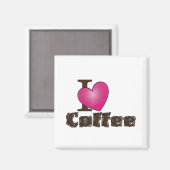 Aimant "I Heart Coffee" (Recto/Verso)