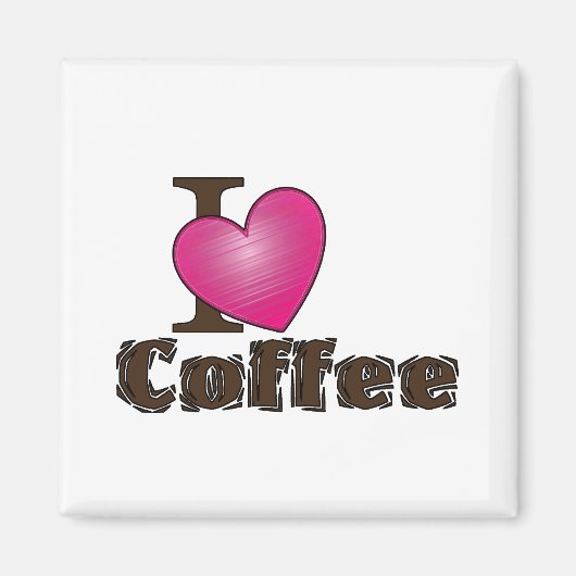 Aimant "I Heart Coffee" (Devant)