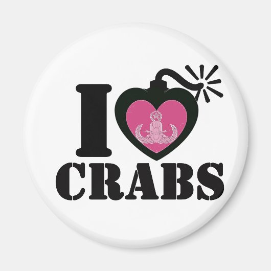 Aimant I Heart Crabs (Devant)