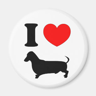 Aimant I Heart Dachshund