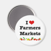 Aimant I Heart Farmers Marchés (Recto/Verso)