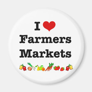 Aimant I Heart Farmers Marchés