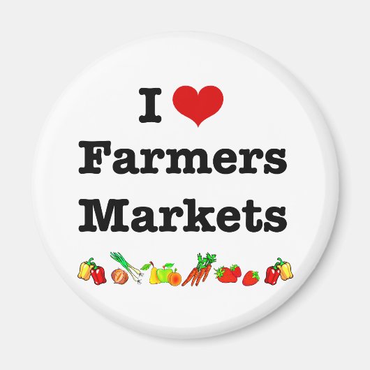 Aimant I Heart Farmers Marchés (Devant)