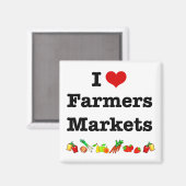 Aimant I Heart Farmers Marchés (Recto/Verso)