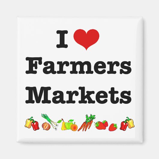 Aimant I Heart Farmers Marchés (Devant)