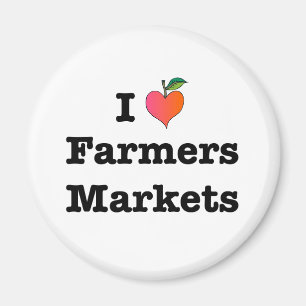 Aimant I Heart Farmers Marchés