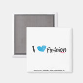 Aimant I Heart Fashion Jaune (Recto/Verso)