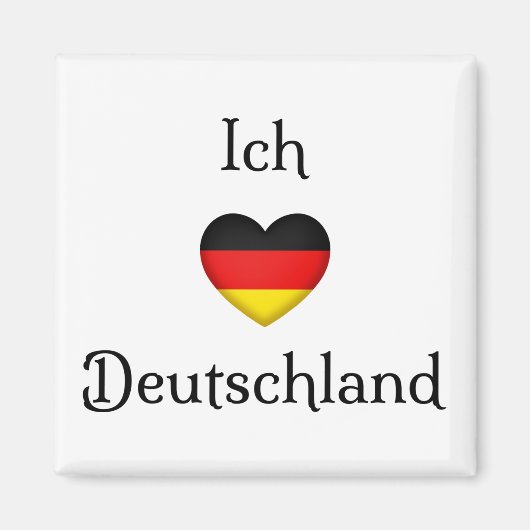 Aimant "I Heart Germany" Allemand Pride World Traveller (Devant)