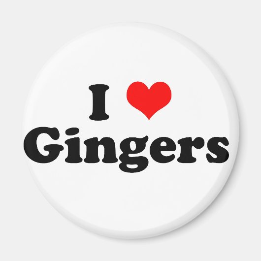 Aimant I Heart Gingers (Devant)