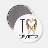 Aimant I Heart Giraffes (Recto/Verso)