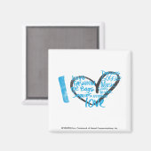 Aimant I Heart Graffiti Aqua (Recto/Verso)