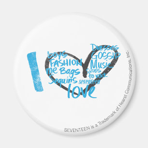 Aimant I Heart Graffiti Aqua