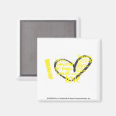 Aimant I Heart Graffiti Jaune (Recto/Verso)