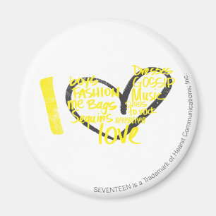 Aimant I Heart Graffiti Jaune