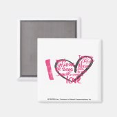 Aimant I Heart Graffiti Magenta (Recto/Verso)