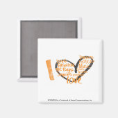 Aimant I Heart Graffiti Orange (Recto/Verso)