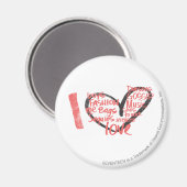 Aimant I Heart Graffiti Pink (Recto/Verso)