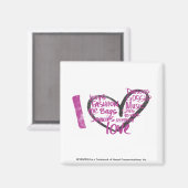 Aimant I Heart Graffiti Purple (Recto/Verso)