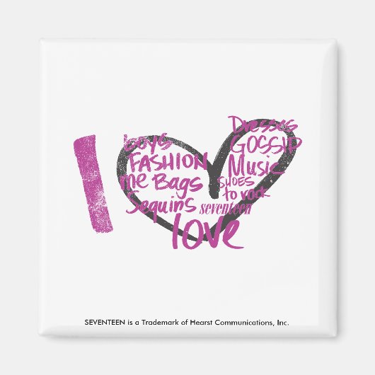 Aimant I Heart Graffiti Purple (Devant)