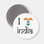 Aimant I "Heart" India - I Love India (Recto/Verso)