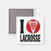 Aimant I Heart Lacrosse (Recto/Verso)
