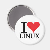 Aimant I Heart Linux (Recto/Verso)