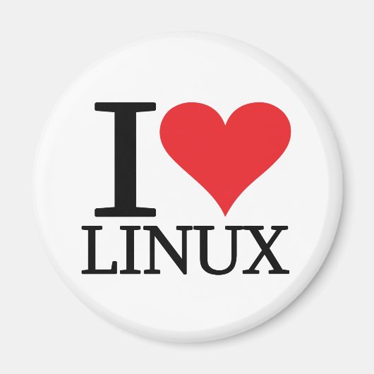 Aimant I Heart Linux (Devant)