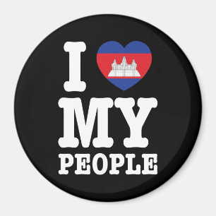 Aimant I Heart (Love) My Khmer People