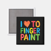 Aimant I Heart Love To Finger Paint Cute Couple Valentine (Recto/Verso)