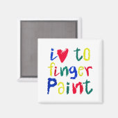 Aimant I Heart Love To Finger Paint - Funny Couple  (Recto/Verso)