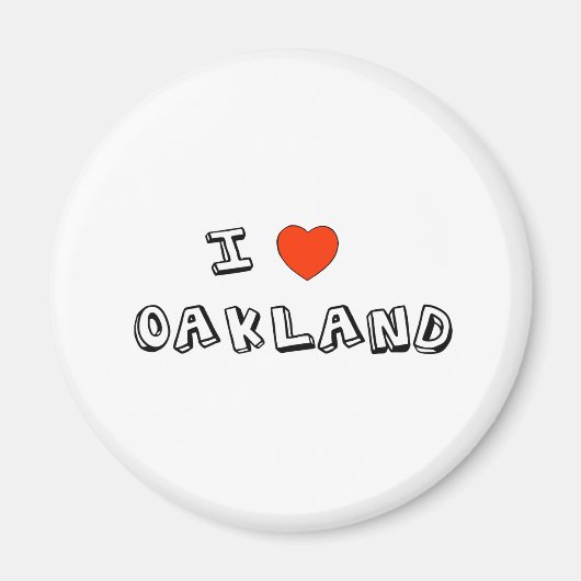 Aimant I Heart Oakland (Devant)
