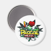 Aimant I Heart Reggae Music (Recto/Verso)