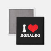 Aimant I Heart Ronaldos First Name Groovy D Valentines  (Recto/Verso)