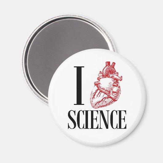 Aimant I heart science (Recto/Verso)